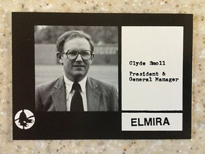 1987 Elmira Pioneers #1 Clyde Smoll, President and General Manager mt/nrmt 