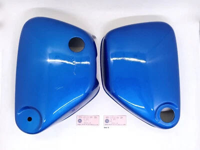 Par de cubiertas laterales Yamaha 100 YL3 YL1 Twin 1968-1970 NOS azul 185-21721-00 29 Foto 1 de 4