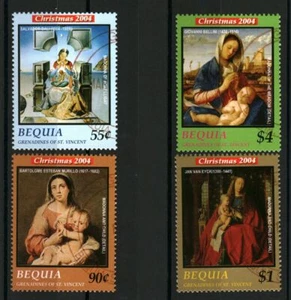 Bequia 2003 Conjunto de Estampillas CTO Pintura de Navidad Salvador Dalí Van Dyck #12118 - Imagen 1 de 1