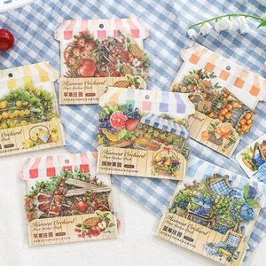 30 Stck. Ernte Obstgarten Aufkleber Früchte Sammelalbum Sticker Journal Planer Collage - Bild 1 von 14