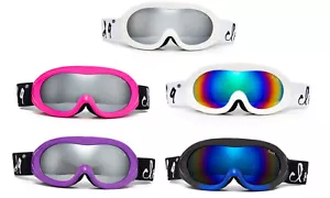 Ski Snowboard Goggles Junior Teen Anti Fog Dual Lens UV Protection with Pouch - Picture 1 of 18