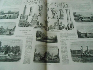 Grande Gravure 1867 - Crète Fouilles du palais des Césars Nymphaeum - Imagen 1 de 1