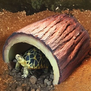 Non-Toxic Resin Turtle and Reptile Hide Cave - Eco-Friendly Bark Simulation - Picture 1 of 10
