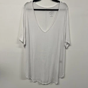 Torrid Favorite Tunic T Shirt Womens Size 4X White Super Soft Knits V-Neck Tee - Picture 1 of 12