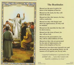 *Santa Carta~"Le Beatitudini" (Beati i poveri in spirito...) (HC7-S1} - Foto 1 di 1
