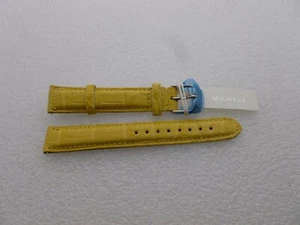 Genuine Michele 16mm Yellow Alligator Watch Band Strap NEW - Picture 1 of 4