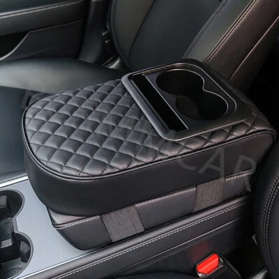 Almofada de apoio de braço preta console central caixa almofada protetora cotovelo tapete de apoio para carro - Imagem 1 de 4