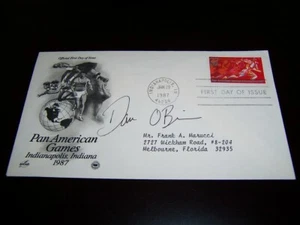Sobre autografiado por Dan O'Brien 3 1/2" X 6 1/2" FDOI medallista de oro olímpico - Imagen 1 de 1