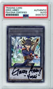 PSA Signed Greg Abbey Yu-Gi-Oh! TCG Token Yusei & Stardust Dragon TK02-JP009 UR - Picture 1 of 2