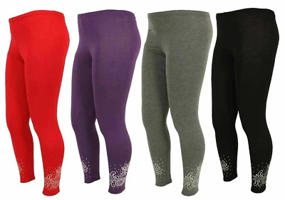 Mujer Leggings Lámina Brillo Talla Grande Mariposa Elástico Damas Pantalón 12-30 Foto 1 de 2