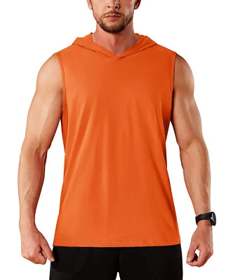 Мужская майка без рукавов толстовка с капюшоном хлопковые рубашки Summer повседневная рубашка мышцы спортзал футболка - Изображение 1 из 4