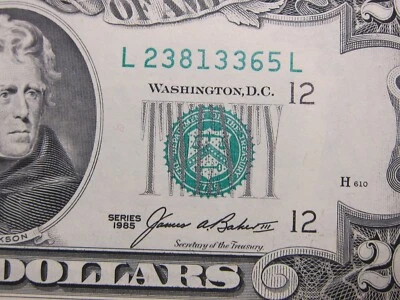 1985 $20 FRN L23813365L *RARE* San Fran w/ Double L *Seq Option Buy - Image 1 of 4