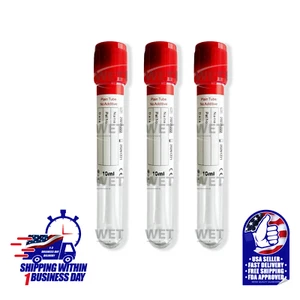 VACUUM BLOOD COLLECTION PLAIN TUBE NO ADDITIVE, 16x100mm 10mL, Exp 09/28 - Picture 1 of 4