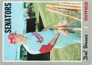 Del Unser 1970 Topps Baseball Card #336
