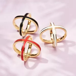 Women Ladies Gold Plain Scarf Buckle Ring Holder Silk Scarves Jewellery Brooch - Picture 1 of 5