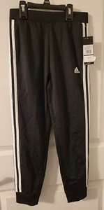 NWT - Adidas Jogger / Jogging Pants - Black w/ White Stripe - Size - S / 7 / 8 - Picture 1 of 3