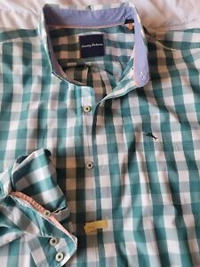 🌴 Tommy Bahama Men's XXL Paradise Island Gingham L/S EXCELLENT CONDITION 