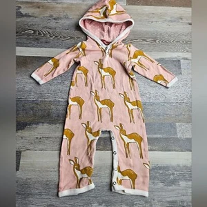 Milkbarn 3-6 Months One Piece Hood Pink Fawn Deer - Picture 1 of 5