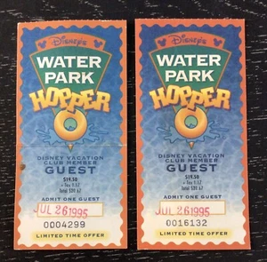 Set Of Vintage Disney Vacation Club Member Guest Water Park Hopper Passes Rare!! - Picture 1 of 10