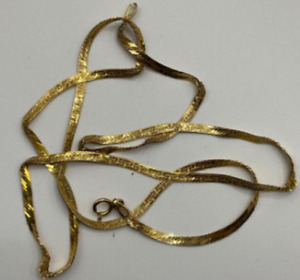 Scrap 14K YG Herringbone Chain Marked 14k ITALY approx 19.5"  3.58 grams