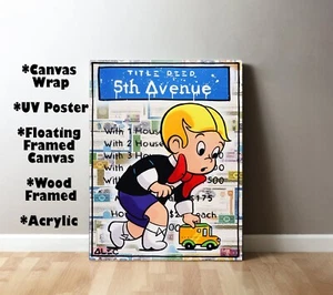 Alec Monopoly 5th Avenue NYC Art Print | Mounted Canvas | Framed Canvas |Acrylic - Picture 1 of 9