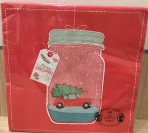 20 servilletas de papel de Navidad ~ Conducir a casa para Navidad ~ 33 X 33 cm ~ 3 capas NUEVAS - Imagen 1 de 3