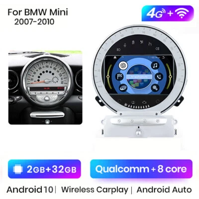 8-Kern 32GB Android 12 GPS Autoradio Navi für BMW Mini Cooper DAB+BT 5.0 CarPlay - Bild 1 von 4