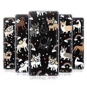 FUNDA DE GEL Y FONDO DE PANTALLA HEAD CASE DESIGNS CON PATRONES DE PERRO UNICORNIO PARA TELÉFONOS SONY 1 - Imagen 1 de 12