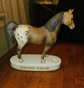 Appaloosa Yearling Horse Porcelain Figurine 6" Bottle Canister Racing Race Rare - Picture 1 of 12
