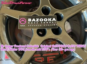 BAZOOKA BASS TUBES SPEAKER SYSTEM DECAL STICKER NOS FRM THE 1990's CAR AUDIO - Picture 1 of 2