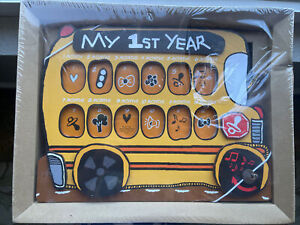 My 1st Year School Bus Picture Frame (1 Month - 12 Month Old)