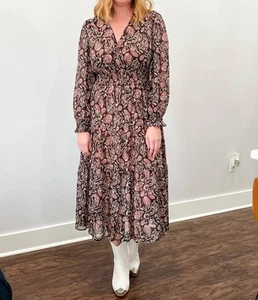 Dress Forum Ready For You Paisley Print Midi Dress Size S - Picture 1 of 5