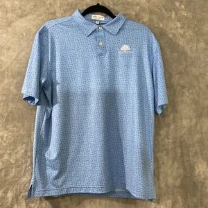 Peter Millar Shirt Boys XL 13-14 Blue Summer Comfort Golf Print Performance - Picture 1 of 9