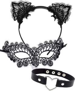 Black Cat Costume Accessories Cat Woman Sexy Costume for Women Halloween Masquer - Picture 1 of 7