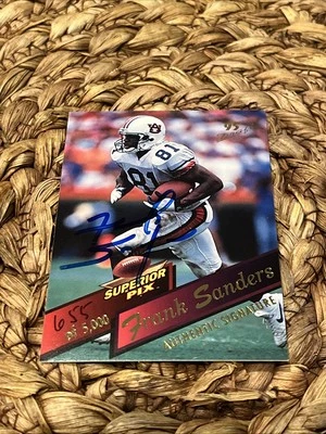 1995 Superior Pix - Frank Sanders #62 Autographs /5000 (AU, RC) - Image 1 of 2