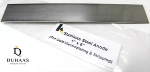 Ánodo de acero inoxidable 6"x1" oro electrochapado limpieza rectificador KROHN EE. UU. - Imagen 1 de 6
