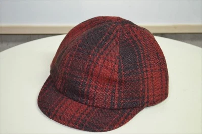 Gorra Visvim Lana Lino ML Cuadros Rojos, Ala 5cm, Talla ML Foto 1 de 4