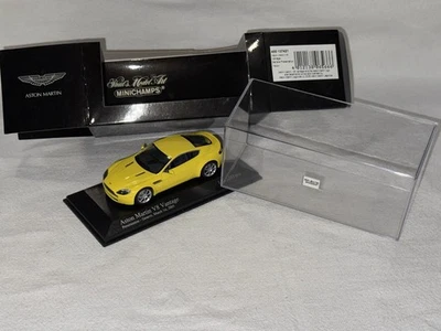 2005 GINEVRA MOTOR SHOW ASTON MARTIN V8 VANTAGE ***GIALLO FREDDO*** 1/43 Minichamps - Immagine 1 di 4