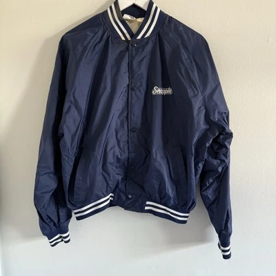 VTG 80's Snapple Windbreaker Lined Medium MVP Nylon USA - Image 1 of 4