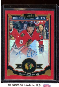 2015-16 O-Pee-Chee Platinum Rookie Red Prism #174 Ryan Hartman Autograph 33/75 - Picture 1 of 2