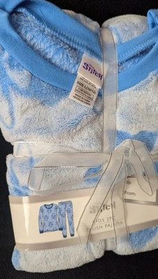 Disney Stitch Character Unisex  2 Piece Plush Pajamas. Size 10 To 12.  - Image 1 of 4