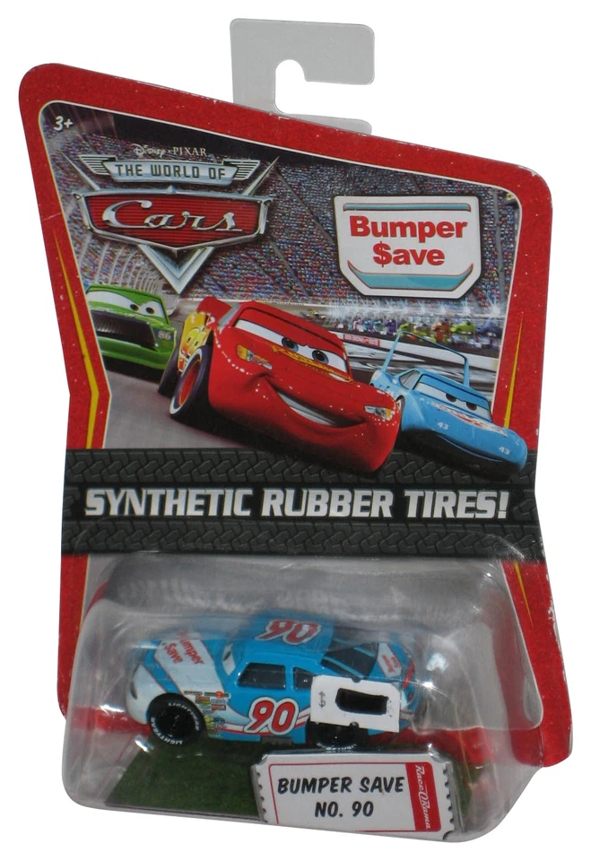Disney Pixar Cars Pneumatici In Gomma Sintetica Bumper Save Auto In Metallo Blu - Immagine 1 di 1
