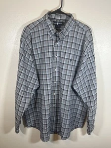 Ralph Lauren Button Up Shirt Men’s Size XL Blue Plaid Long Sleeve Blake Cotton - Picture 1 of 4
