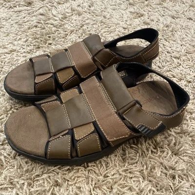 Sandalias DEXTER Comfort Fisherman Punta Abierta Cuero Marrón Hombre’s 13 Foto 1 de 4