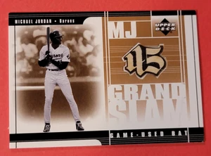 MICHAEL JORDAN GAME USED BAT CARD 2001 UPPER DECK GRAND SLAM WHITE SOX BULLS 45 - Picture 1 of 2