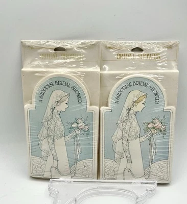 Vintage American Greetings Bridal Shower Invitations Lote de 2 Pacotes com 10 NOS - Imagem 1 de 4