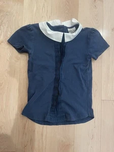 Matilda Jane Shirt Blue Collared Girls Size 8 - Picture 1 of 3