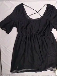 Paper Doll Black Babydoll Dress 1XL Goth Vintage Emo Lined classy casual - Picture 1 of 8