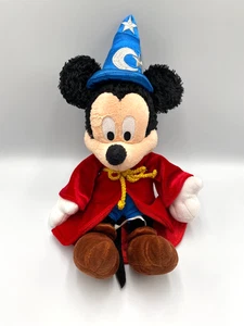 Disney Store Sorcerer Magic Fantasia Mickey Mouse Plush Medium Wizard Toy 14” - Picture 1 of 3