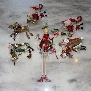 Karen Rossi Silvestri Fanciful Flights Christmas Ornaments-LOT of 6 - Picture 1 of 7